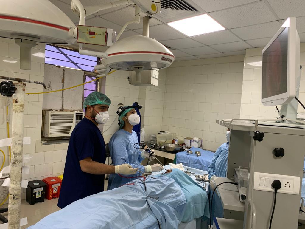 endoscopic surgery procedure theatre